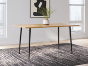 Gretlynn - Black / Natural - Rectangular Dining Room Table - JaxCo Furniture