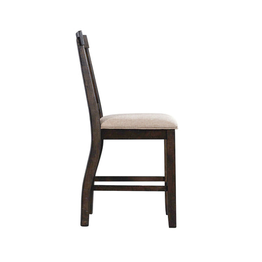 Stone - Counter Slat Back Side Chair (Set of 2) - Smokey Walnut - JaxCo Furniture