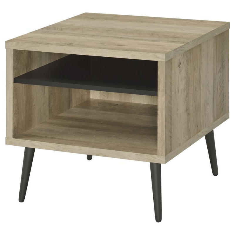Welsh - Square Engineered Wood Side End Table Antique Pine - Distressed Pine - JaxCo Furniture