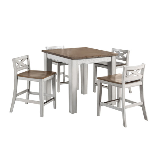 Lindale - 5 Piece Counter Dining Set - White - JaxCo Furniture