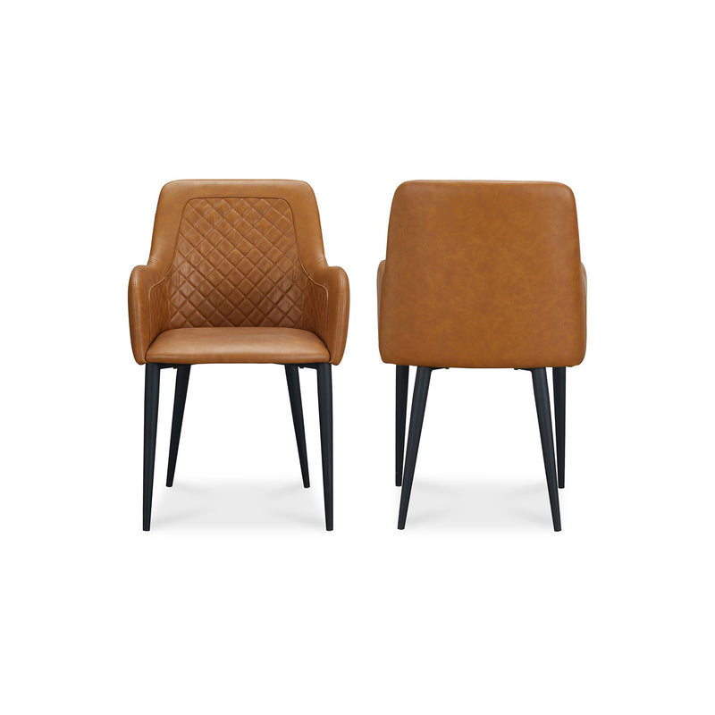 Cantata - Vegan Leather Dining Chair (Set of 2) - Tawny - JaxCo Furniture