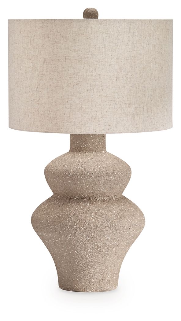 Jossleigh - Beige - Metal Table Lamp - JaxCo Furniture