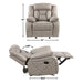 Tyson - Glider Recliner - Pearl Silver - JaxCo Furniture