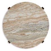 Tanidore - Warm Brown - Round Cocktail Table - JaxCo Furniture