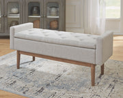 Briarson - Beige / Brown - Storage Bench - JaxCo Furniture