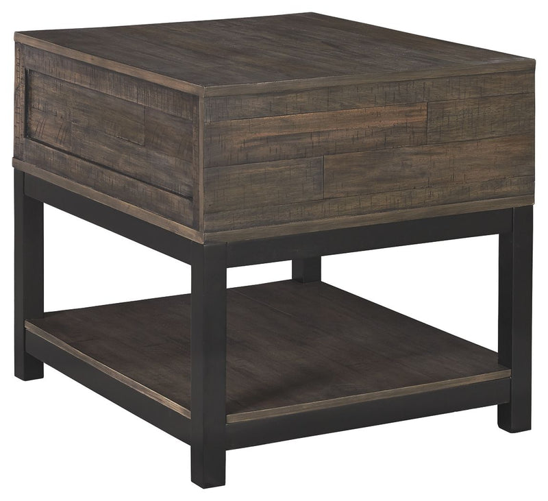 Johurst - Grayish Brown - Rectangular End Table - JaxCo Furniture