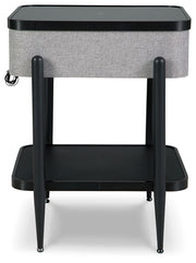 Jorvalee - Gray / Black - Accent Table with Speaker - JaxCo Furniture