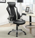 Dustin - Upholstered Adjustable Home Office Desk Chair - Black - JaxCo Furniture