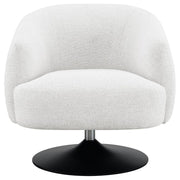 Dave - Upholstered Barrel Back Swivel Club Chair - Beige - JaxCo Furniture