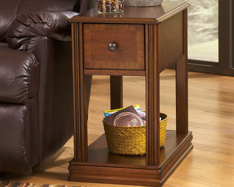 Breegin - Brown - Chair Side End Table - Removable Tray - JaxCo Furniture