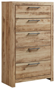 Hyanna - Tan Brown - Five Drawer Chest - JaxCo Furniture