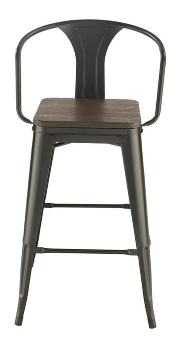 Cavalier - Metal Bar Chair (Set of 2) - Dark Elm And Matte Black - JaxCo Furniture