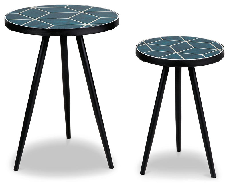 Clairbelle - Teal - Accent Table (Set of 2) - JaxCo Furniture