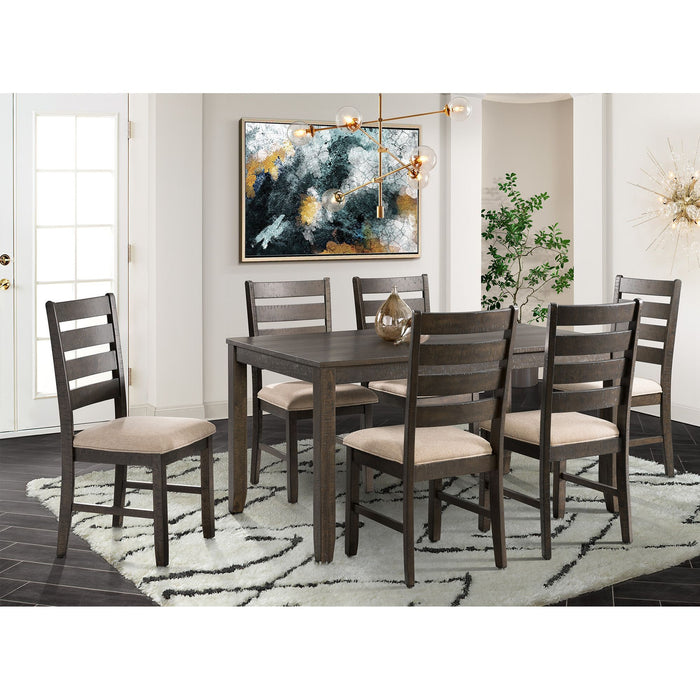 Brock - 7 Piece Dining Set, Table & Six Chairs - Walnut - JaxCo Furniture