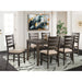 Brock - 7 Piece Dining Set, Table & Six Chairs - Walnut - JaxCo Furniture