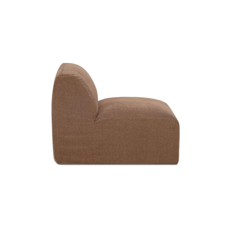 Isla - Armless Chair - Light Brown - JaxCo Furniture