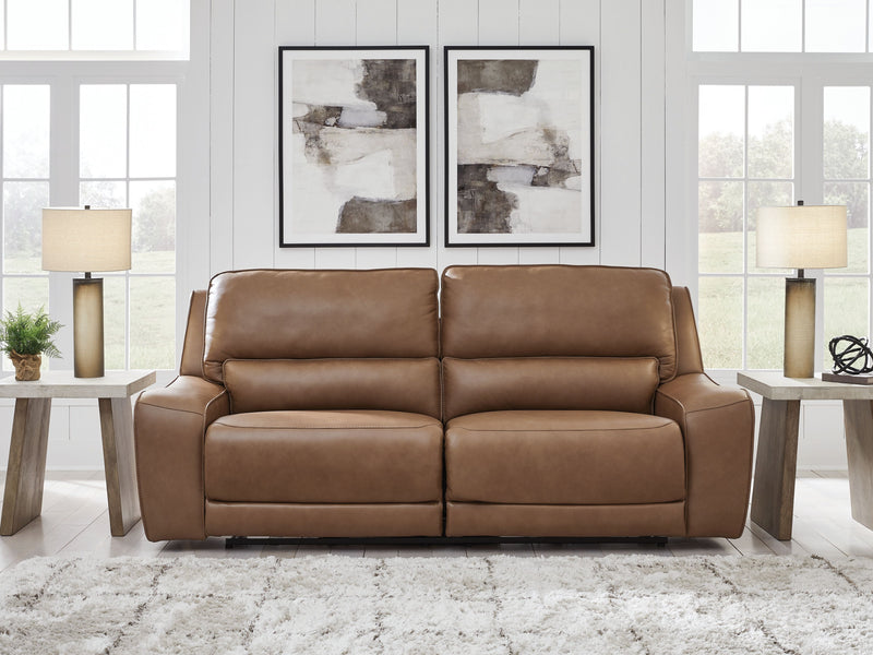 DeepWakes - Caramel - 2 Seat Power Reclining Sofa Adjustable Headrest - JaxCo Furniture