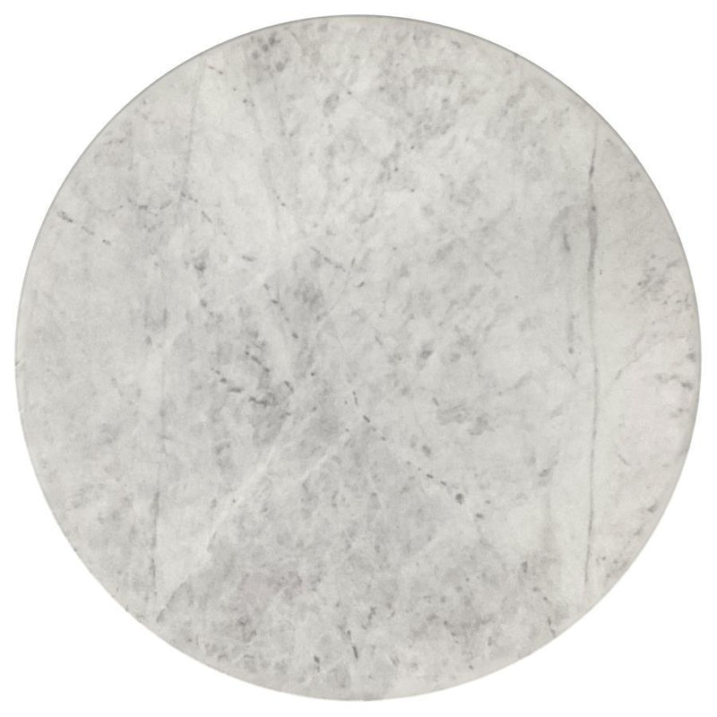 Haven - Round Genuine White Marble Top Table - JaxCo Furniture
