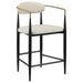 Tina - Metal Counter Height Bar Stool With Upholstered Back And Seat (Set of 2) - JaxCo Furniture