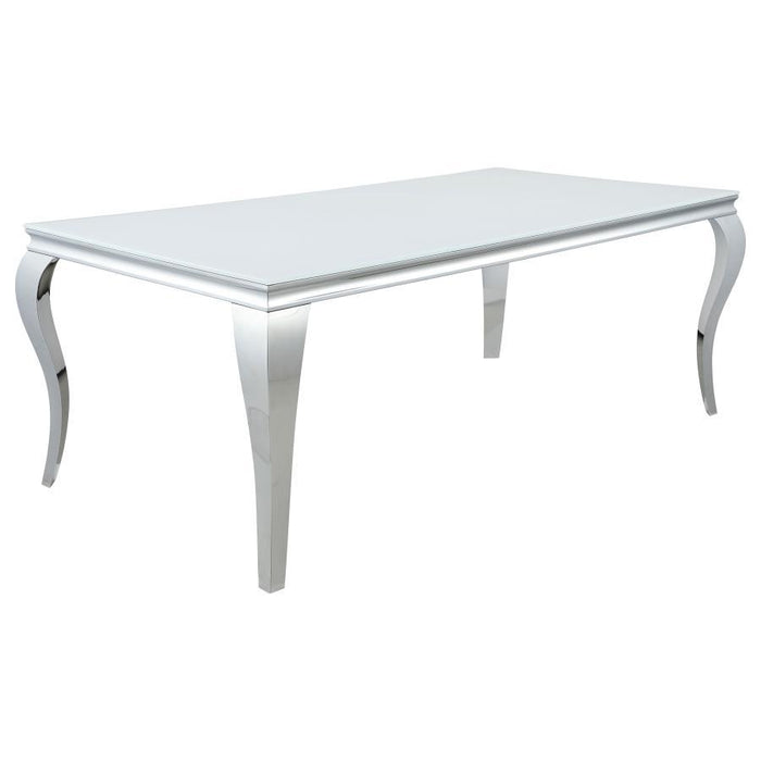 Carone - Rectangular Glass Top Dining Table - JaxCo Furniture