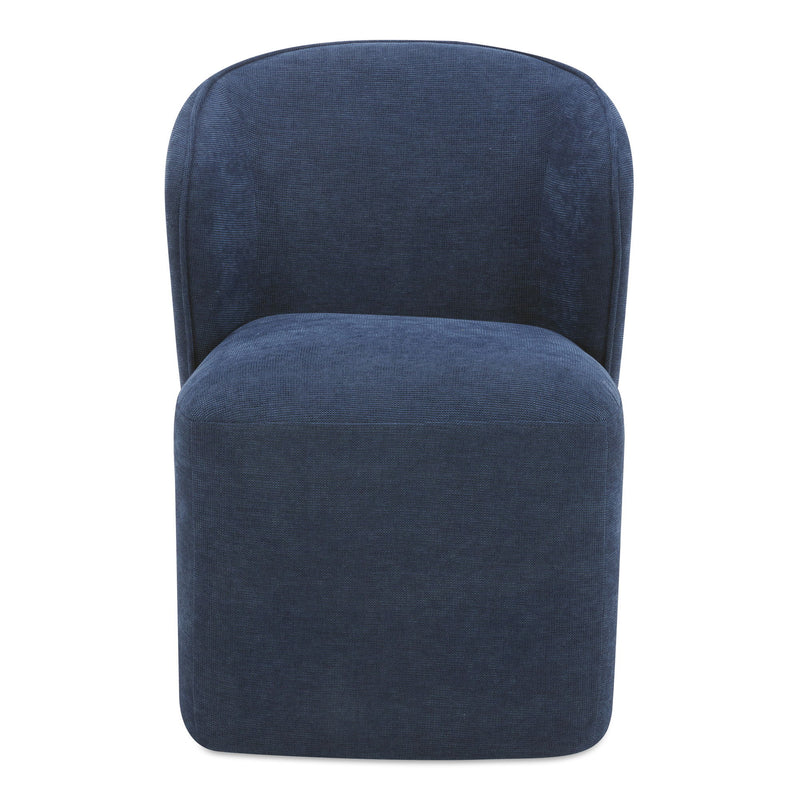 Larson - Rolling Dining Chair - Navy Blue - JaxCo Furniture
