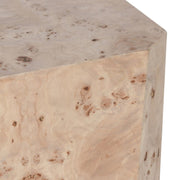 Avena - Burl Wood Square End Table - Natural - JaxCo Furniture