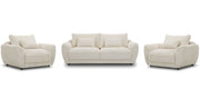 Utopia - Sofa And 2 Chair And Half - Mega Ivory - JaxCo Furniture