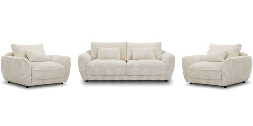 Utopia - Sofa And 2 Chair And Half - Mega Ivory - JaxCo Furniture