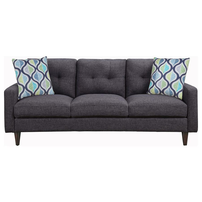 Watsonville - Upholstered Track Arm Tufted Sofa - Gray - JaxCo Furniture