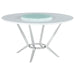 Abby - Round Lazy Susan Dining Table - White High Gloss - JaxCo Furniture