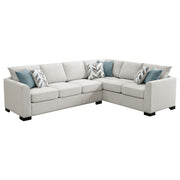 Ashford - Chenille Upholstered Sleeper Sectional Sofa - Greige - JaxCo Furniture