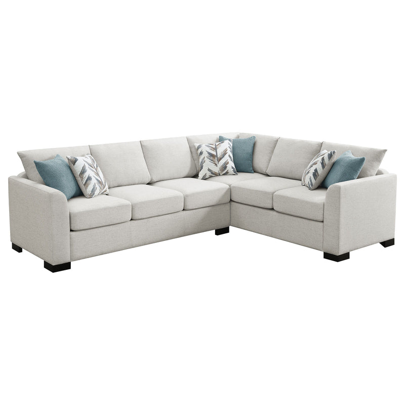 Ashford - Chenille Upholstered Sleeper Sectional Sofa - Greige - JaxCo Furniture