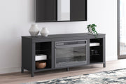 Cayberry - Black - TV Stand With Fireplace - JaxCo Furniture