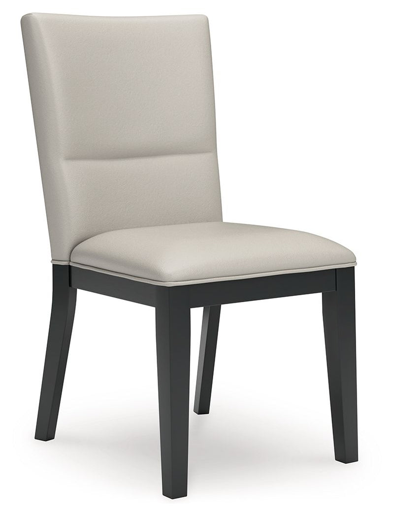 Glinari - Taupe / Black - Dining Upholstered Side Chair (Set of 2) - JaxCo Furniture
