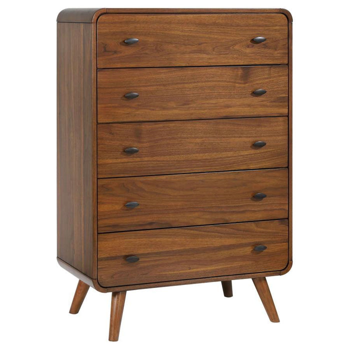 Robyn - 5-Drawer Bedroom Chest - Dark Walnut - JaxCo Furniture