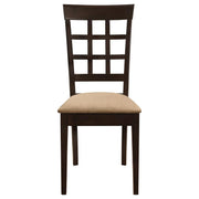 Gabriel - Lattice Back Side Chairs (Set of 2) - Cappuccino - JaxCo Furniture