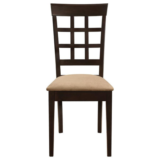 Gabriel - Lattice Back Side Chairs (Set of 2) - Cappuccino - JaxCo Furniture