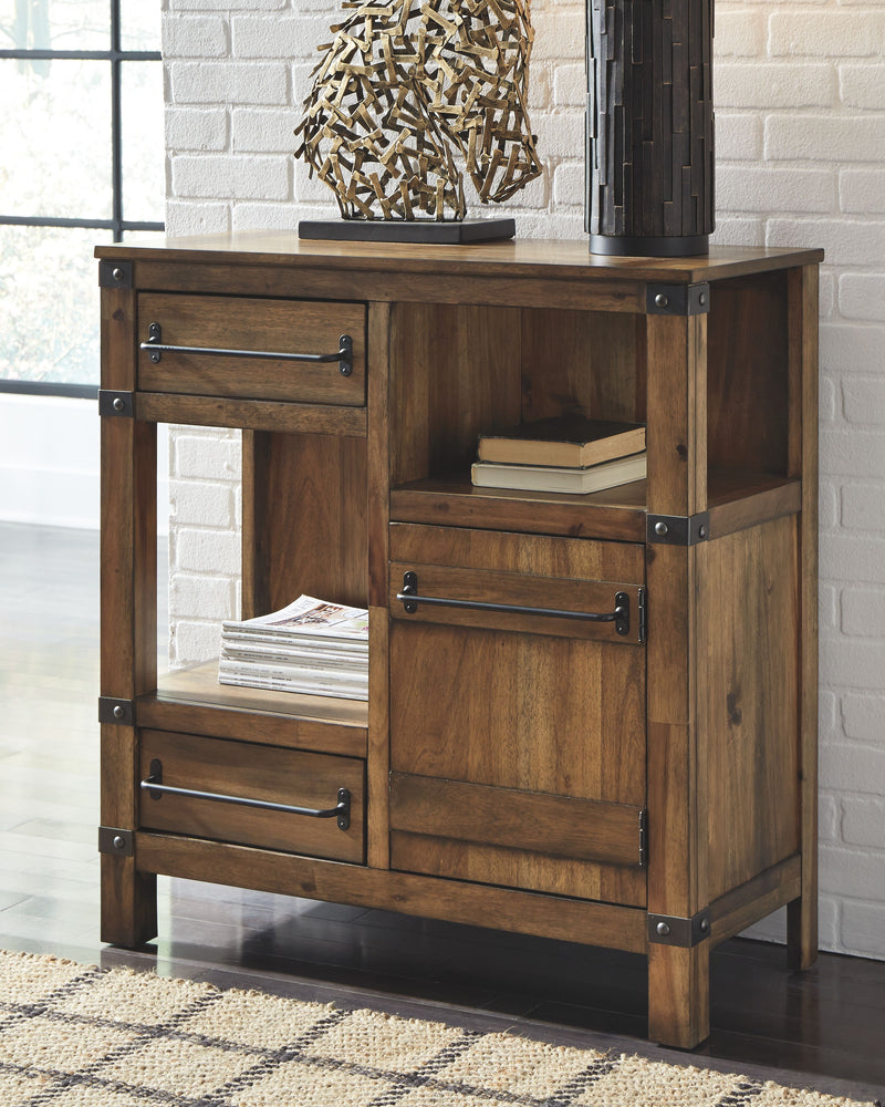 Roybeck - Light Brown / Bronze - Accent Cabinet - JaxCo Furniture