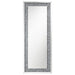 Valerie - Acrylic Crystal Floor Mirror - Silver - JaxCo Furniture