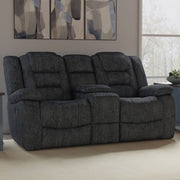 Bolton - Glider Reclining Console Loveseat - Misty Storm - JaxCo Furniture