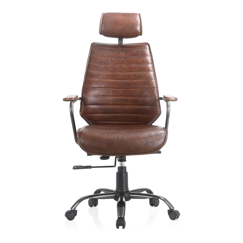Executive - Leather Office Chair - Dark Brown - JaxCo Furniture