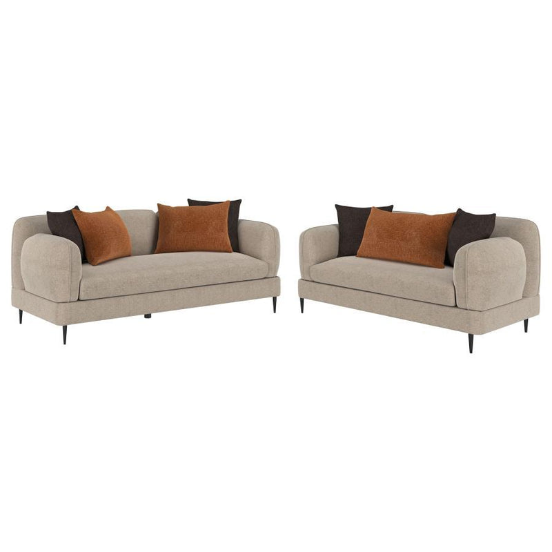Jade - 2 Piece Chenille Upholstered Sofa Set - JaxCo Furniture
