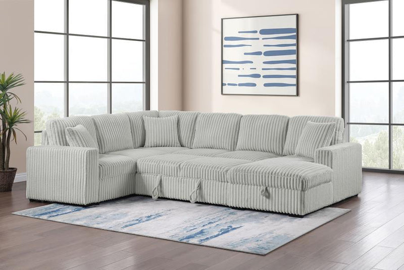 Devonshire - Sleeper Sectional Sofa Storage Chaise - JaxCo Furniture