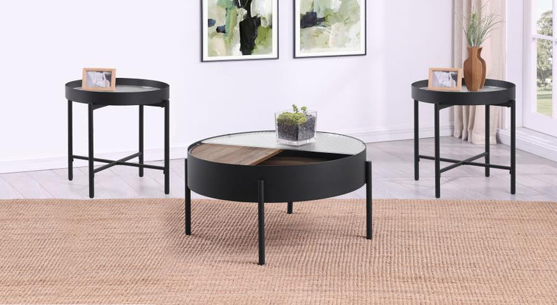 Ozella - Round Coffee Table Set - JaxCo Furniture