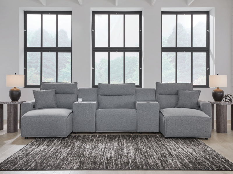ModMax II - Salt And Pepper - Reclining Sectional - JaxCo Furniture