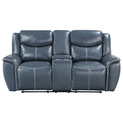 Sloane - Upholstered Padded Arm Reclining Loveseat - Blue - JaxCo Furniture