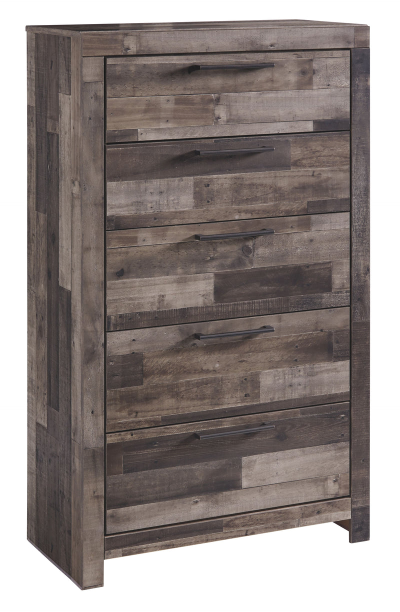 Derekson - Multi Gray - Five Drawer Chest - JaxCo Furniture