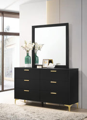 Kendall - 6-Drawer Dresser With Mirror - JaxCo Furniture