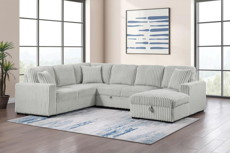 Devonshire - Sleeper Sectional Sofa Storage Chaise - JaxCo Furniture