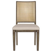 Matisse - Woven Rattan Back Dining Side Chair Brown (Set of 2) - Dark Brown - JaxCo Furniture